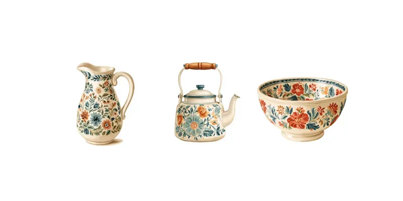 Scandinavian Folk Kitchen Cliparts generated by undefined