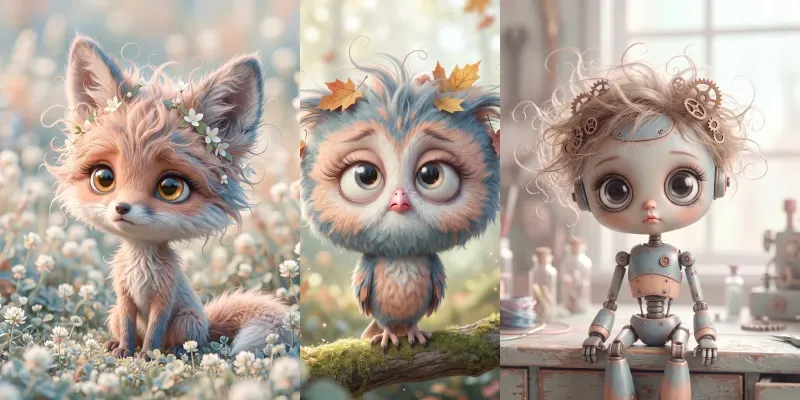 Whimsical Pouting Creature Creators generated by undefined