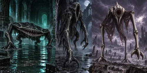 Shrouded Gothic Nightmare Creatures generated by chatgpt-image