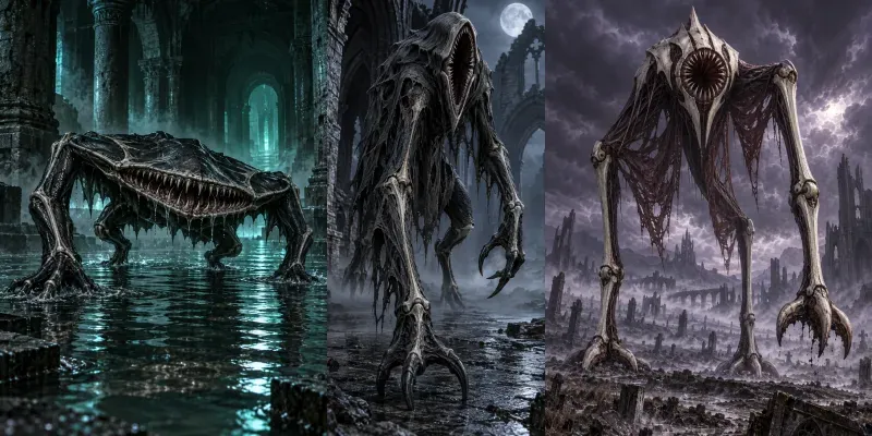 Shrouded Gothic Nightmare Creatures
