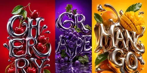 Acid Chrome 3D Typography Art generated by chatgpt-image
