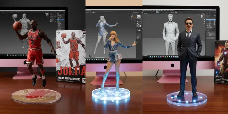 3D Model Figures 3D Person Characters generated by undefined