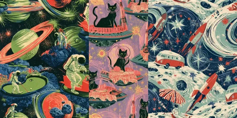 Retro Space Travel Patterns