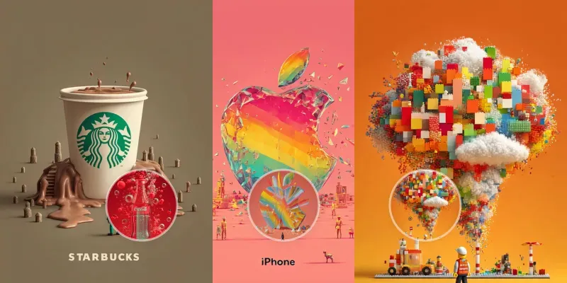 Surreal 3d Advertising Concept Videos generated by undefined