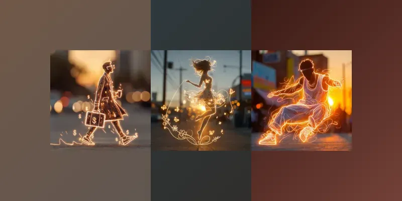 Neon Motion Street Art Posters generated by undefined