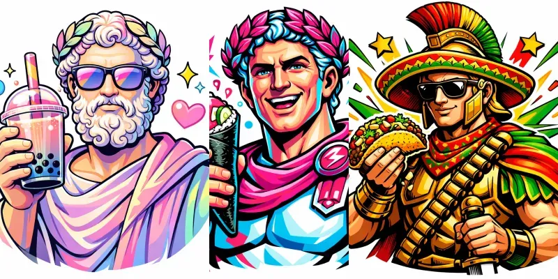 Pop Art Statue Food generated by undefined