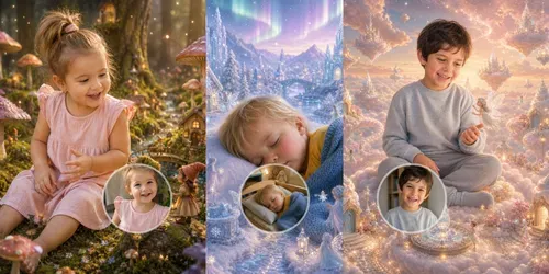 Children In A Miniature Fantasy World generated by chatgpt-image