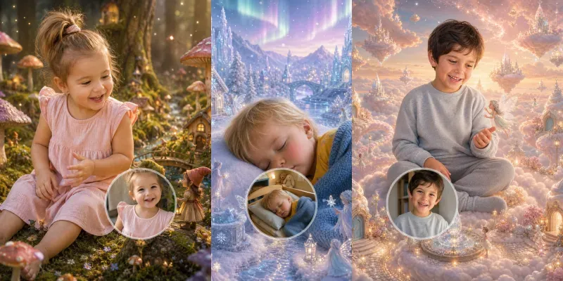 Children In A Miniature Fantasy World generated by undefined