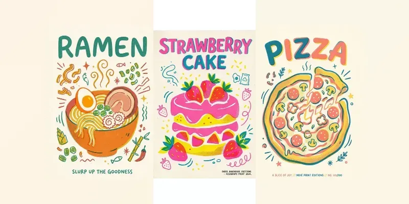 Risograph Food Poster Makers generated by undefined