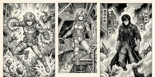 Late 80s Manga Ink Art Studios generated by gemini-image