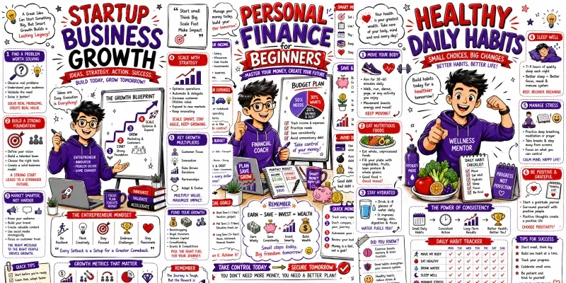 Business Sketchnote Infographic Pros generated by undefined
