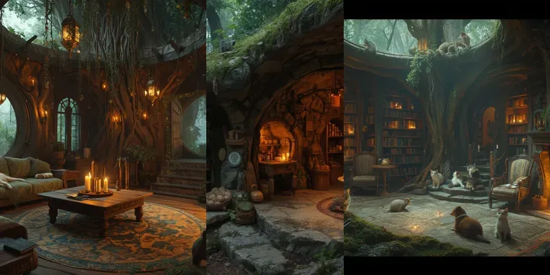 Mystical Woodland Interiors generated by undefined