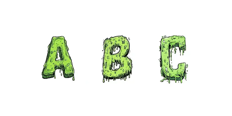 Slime Letter Font Art generated by undefined