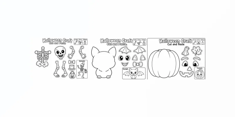 Halloween Cut Paste Craft Maker