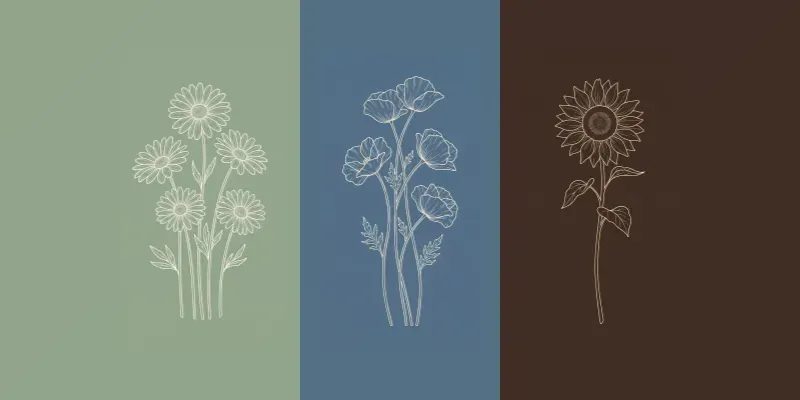 Botanical Minimal Line Art generated by undefined