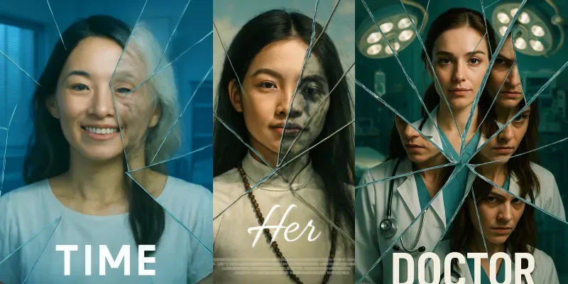 Horror Thru Broken Glass Movie Posters generated by undefined
