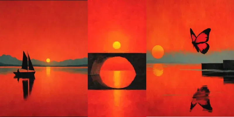 Oil Tonal Silhouettes Minimal Moods generated by undefined