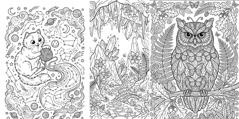 Whimsical Zen Ultraclean Coloring Books generated by undefined
