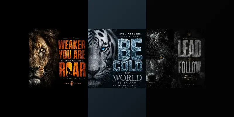 Lion Spirit Typography Art generated by undefined