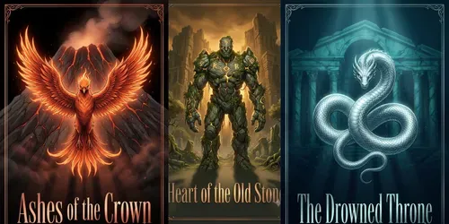 Mythic Book Covers generated by gemini-image