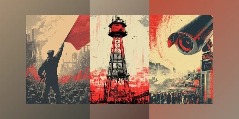 Dystopian Propaganda Poster Art generated by undefined