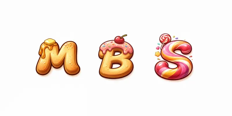 Fun Typography Food Logos generated by undefined