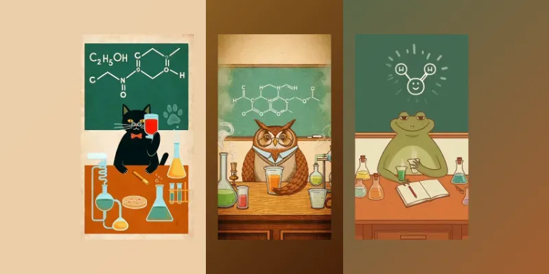 Vintage Animal Lab Illustrations generated by undefined