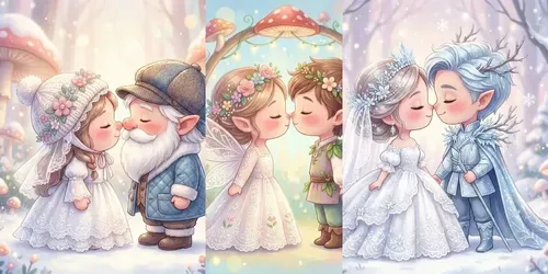 Whimsical Fairytale Couples generated by gemini-image