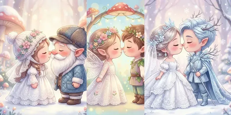 Whimsical Fairytale Couples generated by undefined