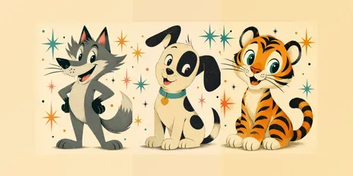 1950s Retro Geometric Illustrations generated by chatgpt-image
