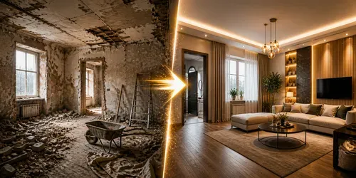 Viral Timelapse Ruins To Dream Builds generated by veo