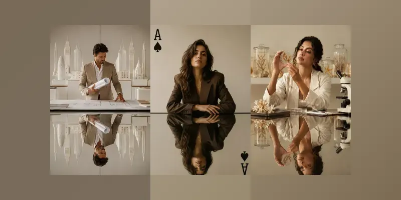 Symmetrical Mirror Reflection Photography generated by undefined