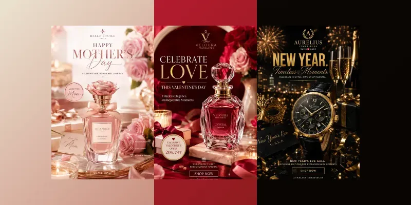Celebration Product Posters For Ecommerce generated by undefined