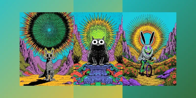 Underground Comix Sunbursts generated by undefined