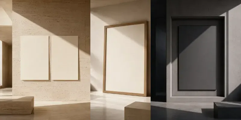 Minimalist Gallery Poster Mockups generated by undefined
