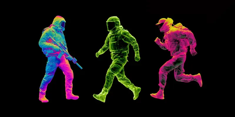 Thermal Infrared Techwear Photography generated by undefined