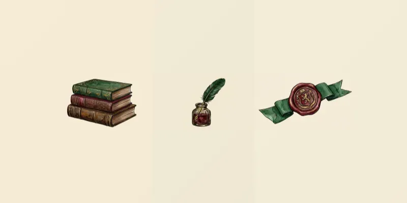 Dark Academia Scrapbook Cliparts generated by undefined