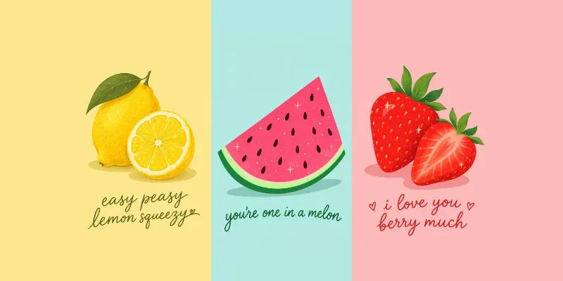 Quirky Food Pun Illustration Posters generated by undefined
