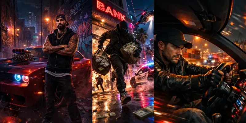 Gta Vi Style Street Racer Escapes 8K generated by undefined