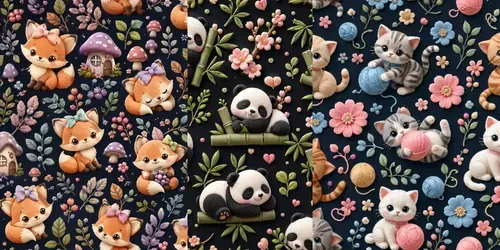 Kawaii Animal Pattern Packs generated by chatgpt-image
