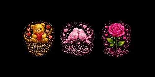 Magical Valentines Glitter Art generated by chatgpt-image