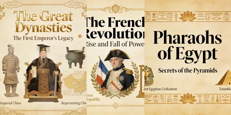 Vintage History Covers generated by undefined