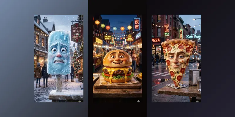 Charming Pixar Food Character generated by undefined