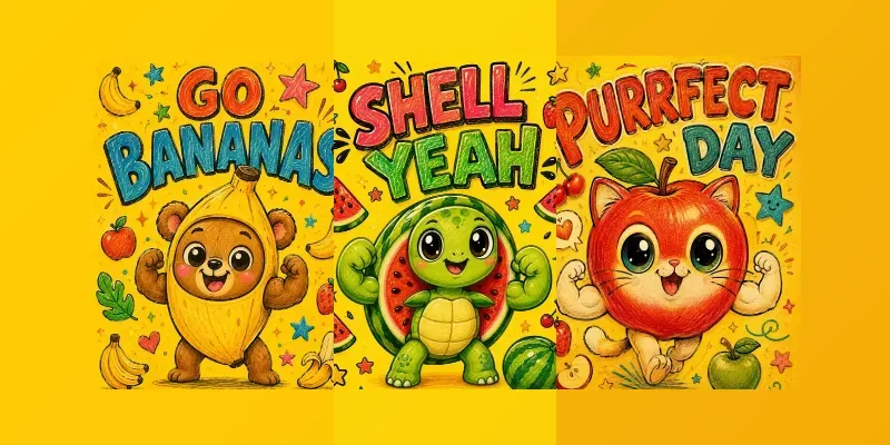Whimsical Fruit Animal Posters generated by undefined