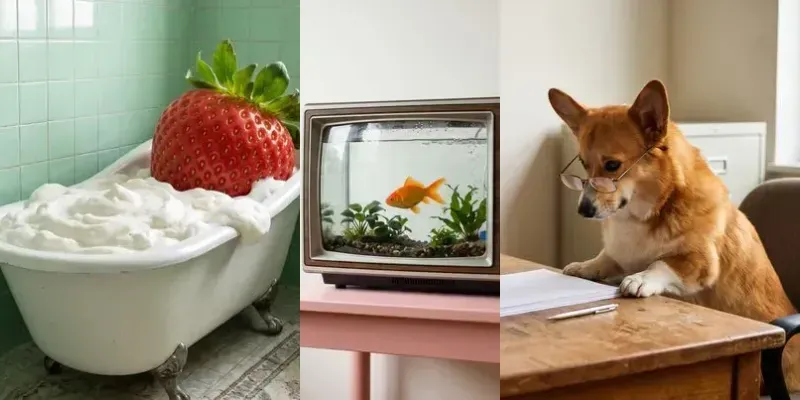 Deadpan Surreal Silly Photo Scenes