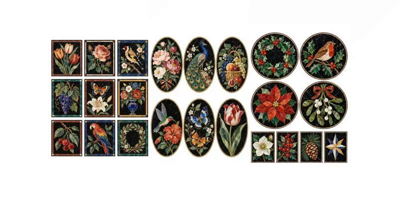 Florentine Pietra Dura Panel Sheets