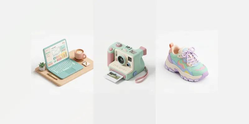 3D Isometric UI Assets generated by undefined