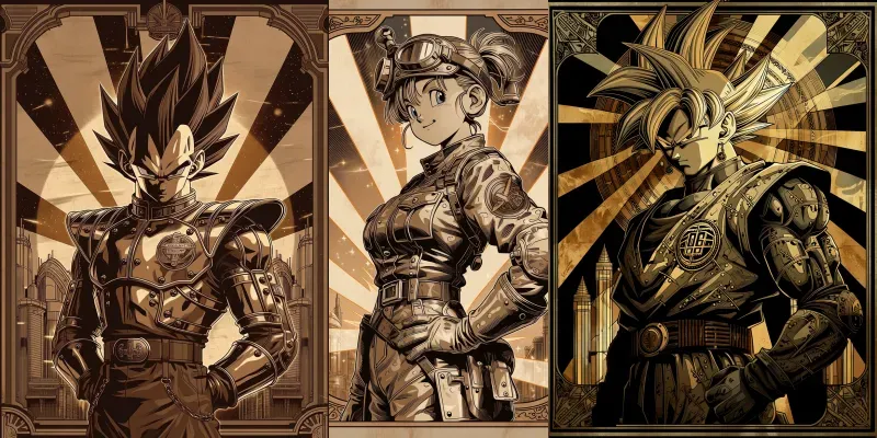 Dragon Ball Z Dieselpunk Reimaginings generated by undefined