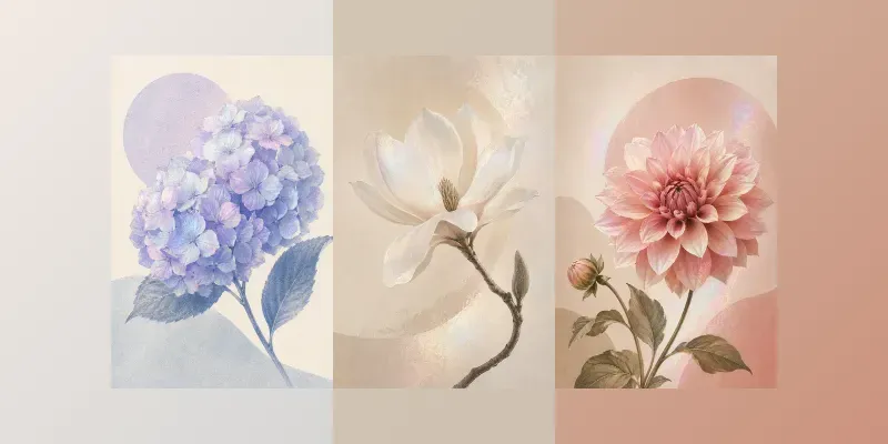 Soft Floral Art Prints generated by undefined