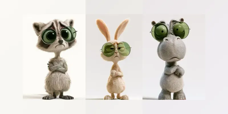 Cute 3D Animal Sunglasses generated by undefined